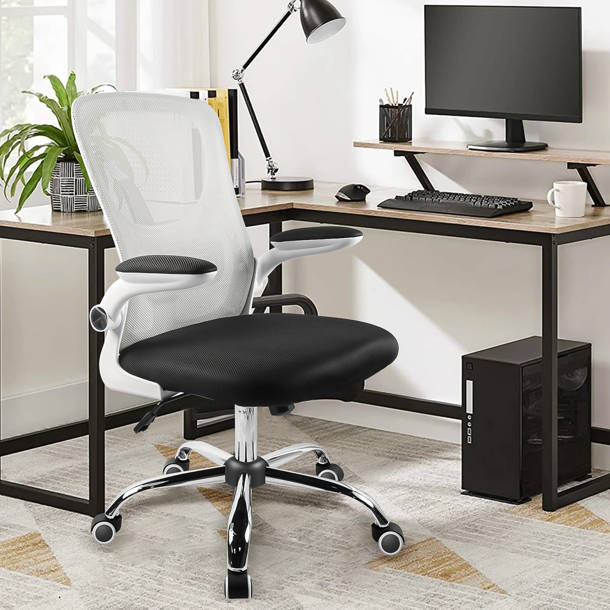 Inbox Zero Computer Desk, Office Desk, PC, Laptop Desk with Shelf